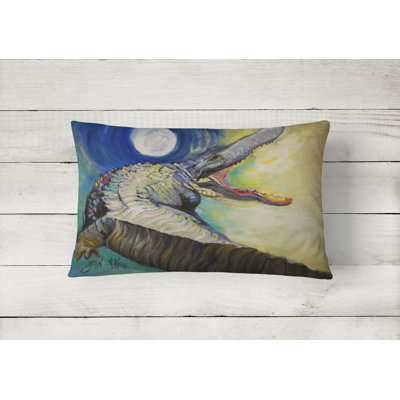 Alligator Outdoor Throw Pillow