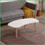 Table basse à pieds en bois massif en forme de noix - 43 x 21 pouces, facile à assembler, polyvalente pour le salon / tatami