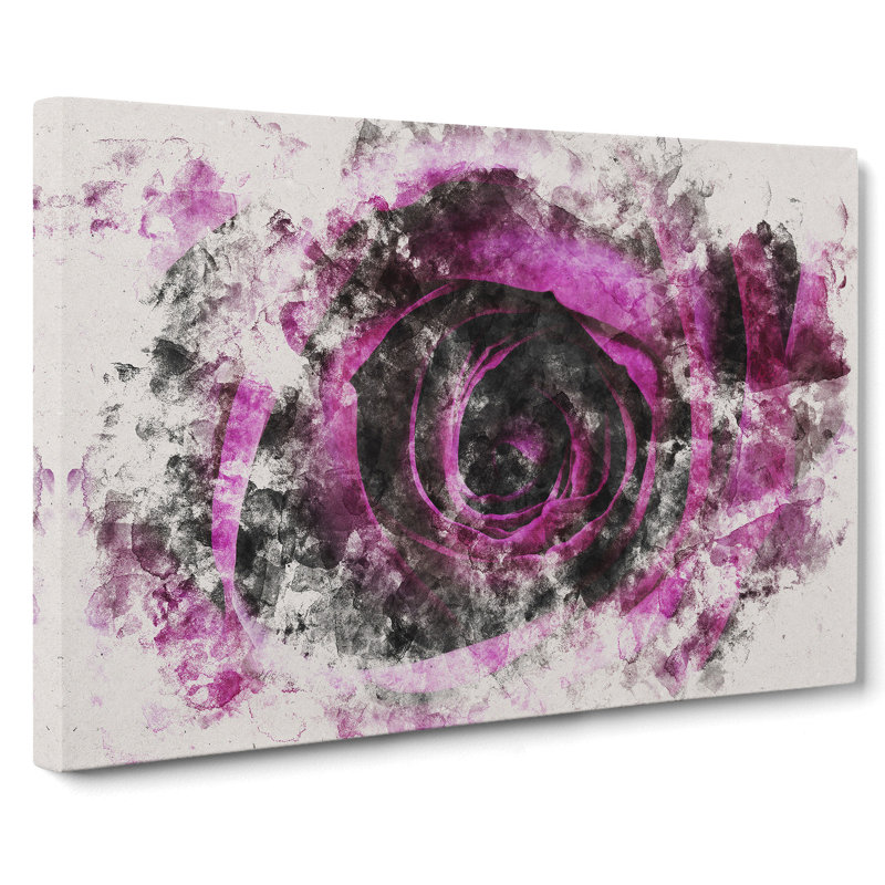 Purple Rose Flower Vol.2 - Wrapped Canvas Print, 35cm H x 50cm W x 3cm D