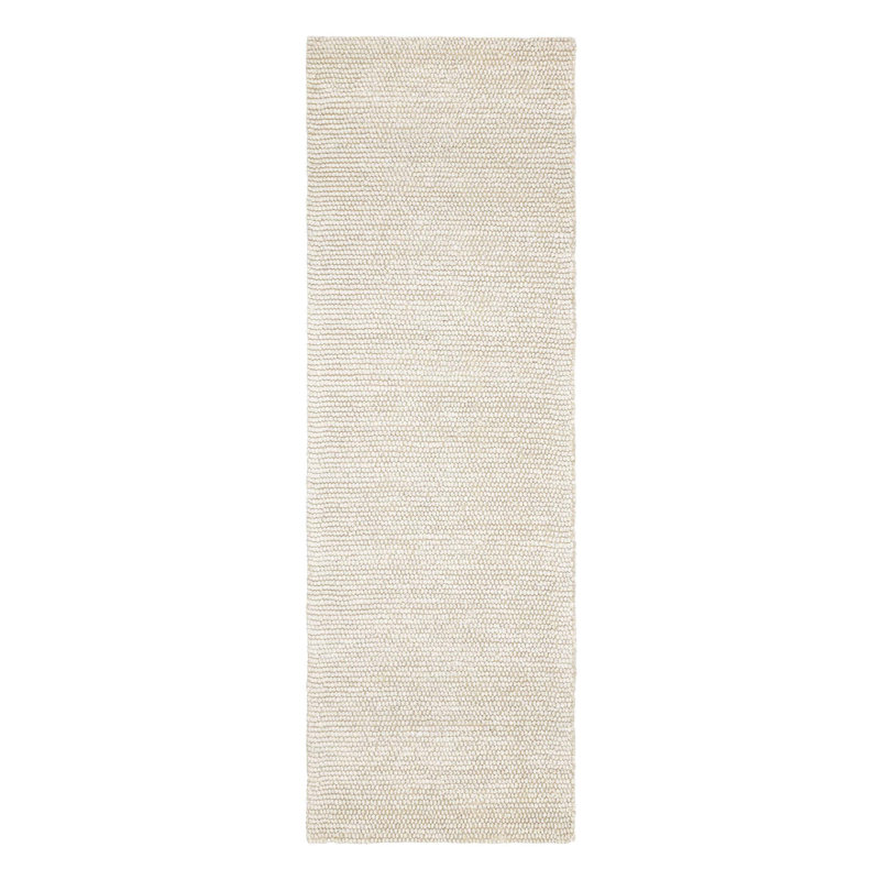 Niels Ivory Handwoven Wool/Viscose Rug, Runner 2'6" x 8'