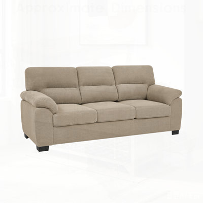 3-Seater Sofa with Textured Fabric, Sturdy Frame, and Modern Minimalist Design for Comfortable Living Room Seating