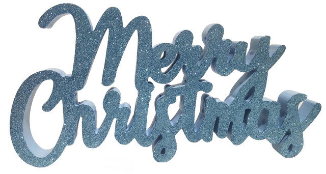16 po x 8 po lettres de Noël bleues découpées en bloc 854146D3590E4A7692EE8355DD3E84FE