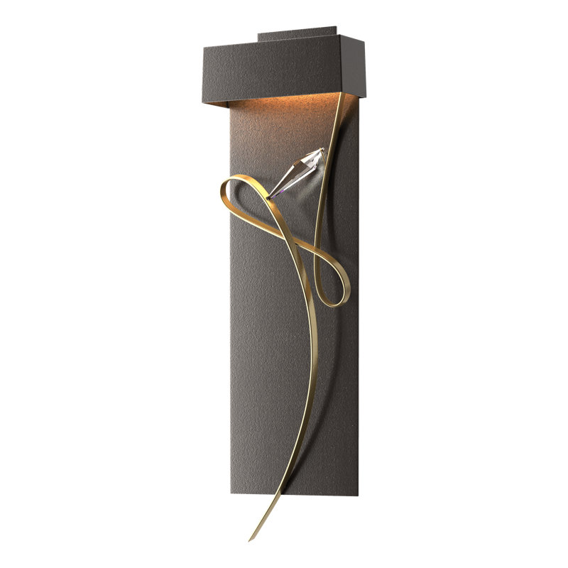 Rhapsody 1-Light LED Flush Mounted Sconce, Oil Rubbed Bronze, Modern Brass
