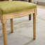 Chaise de salle à manger de style français à 2 pièces en lin olive avec dossier et structure en bois d'hévéa massif, rembourrage en mousse, hauteur de 37,4 po-1038925035