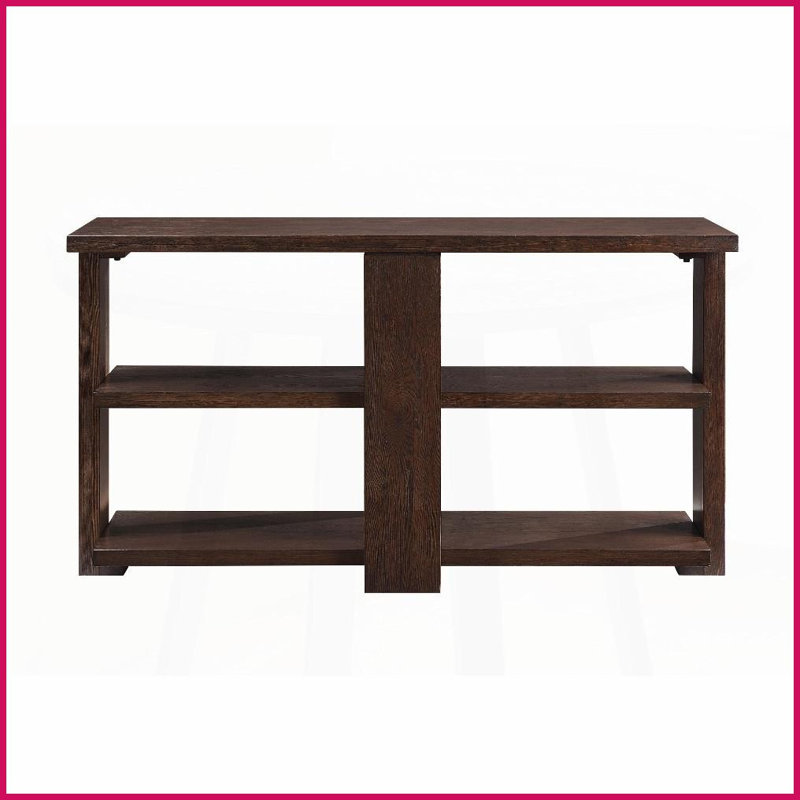 Walnut 2-Shelf Coffee Table for Living Room, Stable Structure &amp; Ample Storage