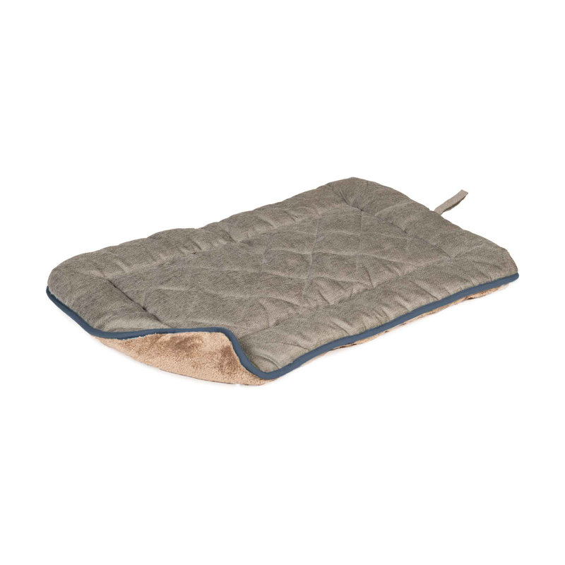 Coussin de lit en chenille pour petit animal gris / bleu DGS Pet Products 19 po x 24 po x 1 po, Gris