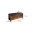 Handwoven Rattan & Leather Shoe Bench