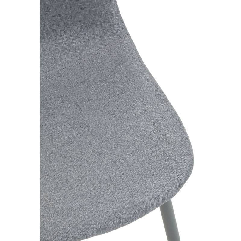 Autrey 47cm H Polyester Blend Upholstered Side Chair, Grey, Grey