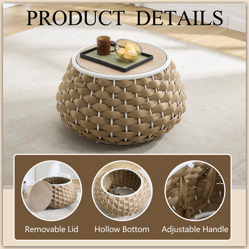 Patio Round  Table, Brown