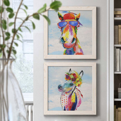 " Groovy Horse And Sky " 2 - Pieces Painting Print