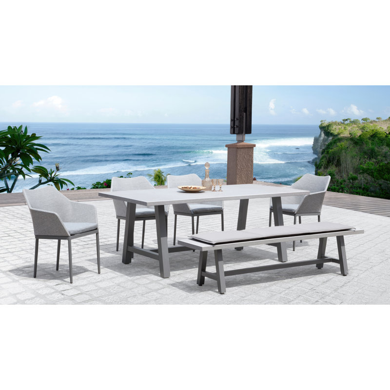 7 - Person Patio Dining Set with Rectangular Table , Cushions Included