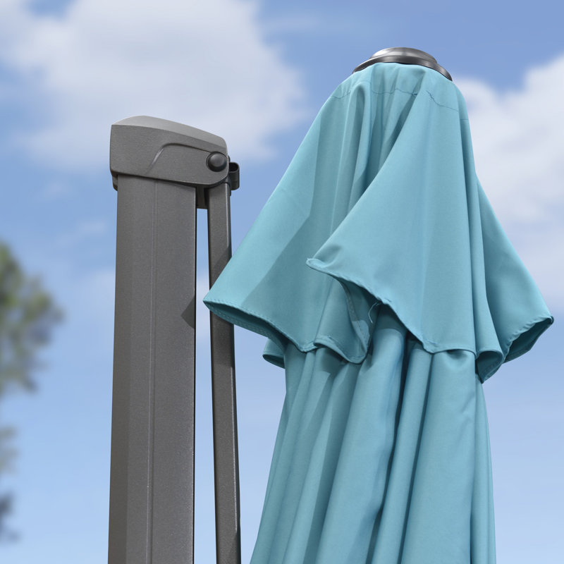 274cm Cantilever Parasol, Turquoise Blue