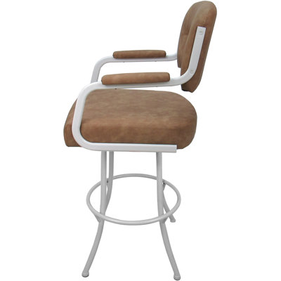 Heimgard Swivel Upholstered Counter Stool with Metal Frame