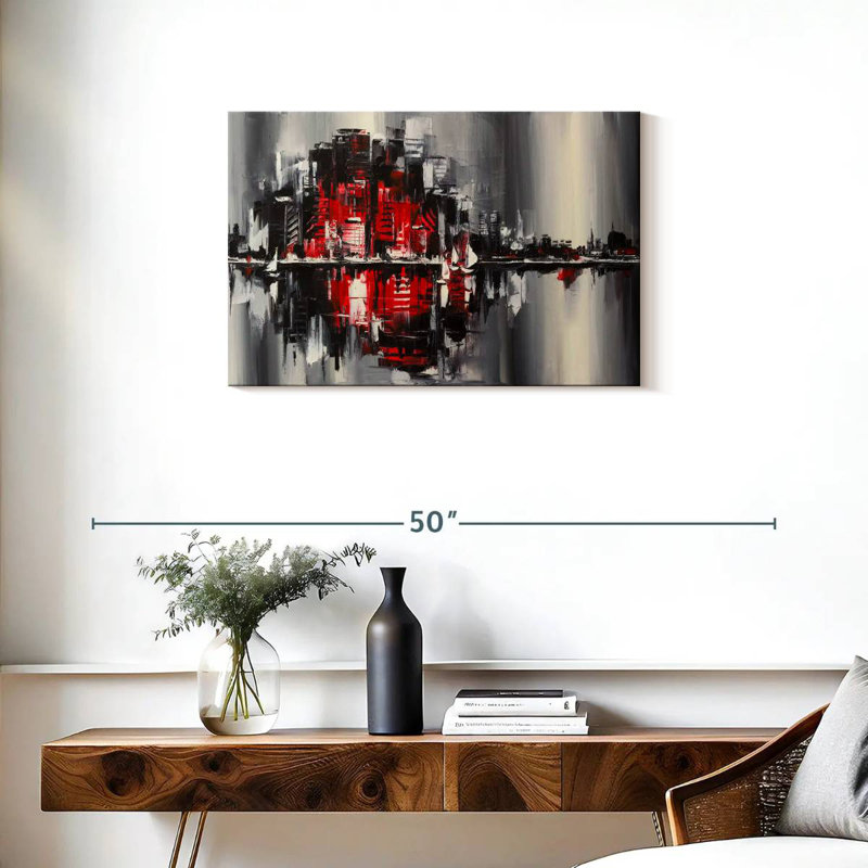 Sireci Abstract Cityscape, 20" H x 30" W
