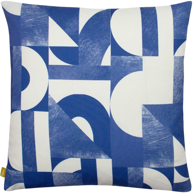 Abstract Square Cushion, 43cm H x 43cm W x 20cm D, Feathers