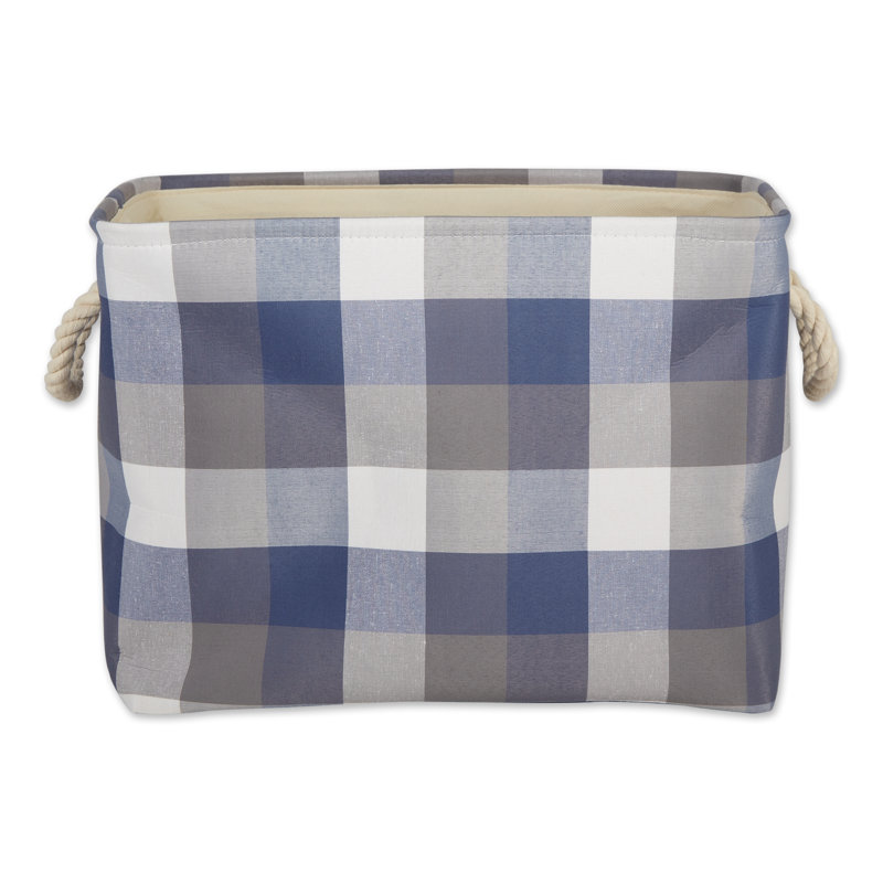 Bac en tissu, H 12 po x l 10 po x P 16 po, Bleu français