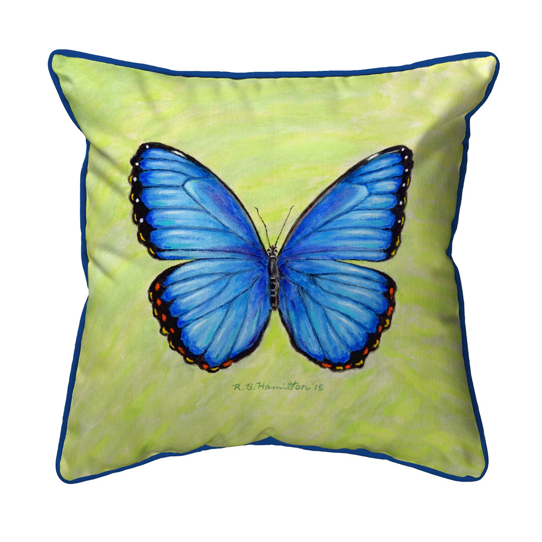 Morpho Morpho Outdoor Square Pillow Cover and Insert Betsy Drake Interiors
