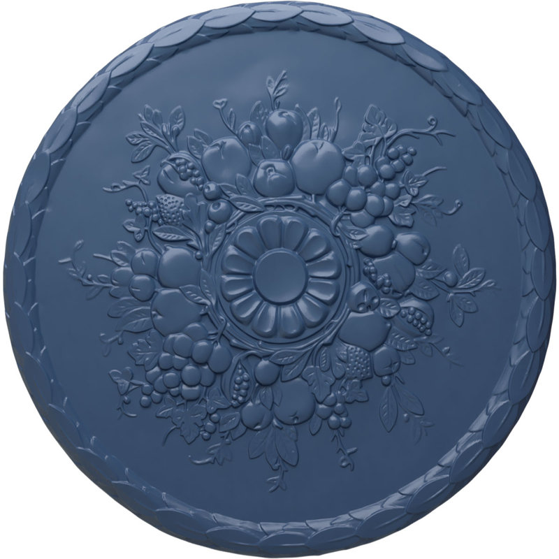 Médaillon de plafond Endurathane Anthony Harvest, DO 22 1/2 po x P 1 1/4 po (convient aux auvents jusqu'à 2 1/8 po), finition Americana peinte à la main