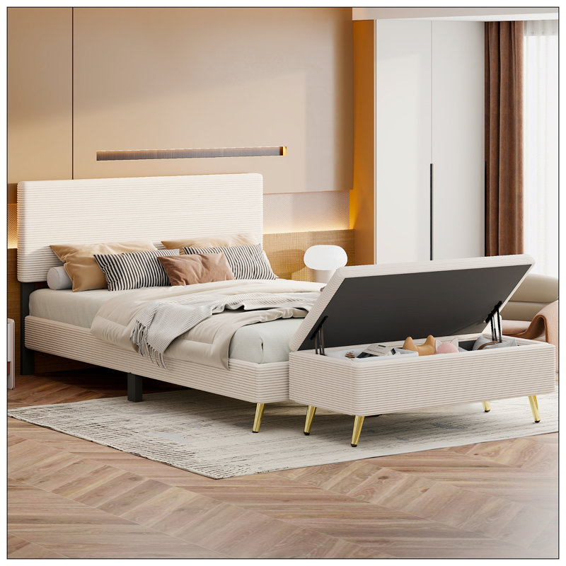 Ensemble de chambre à coucher Arris, Beige
