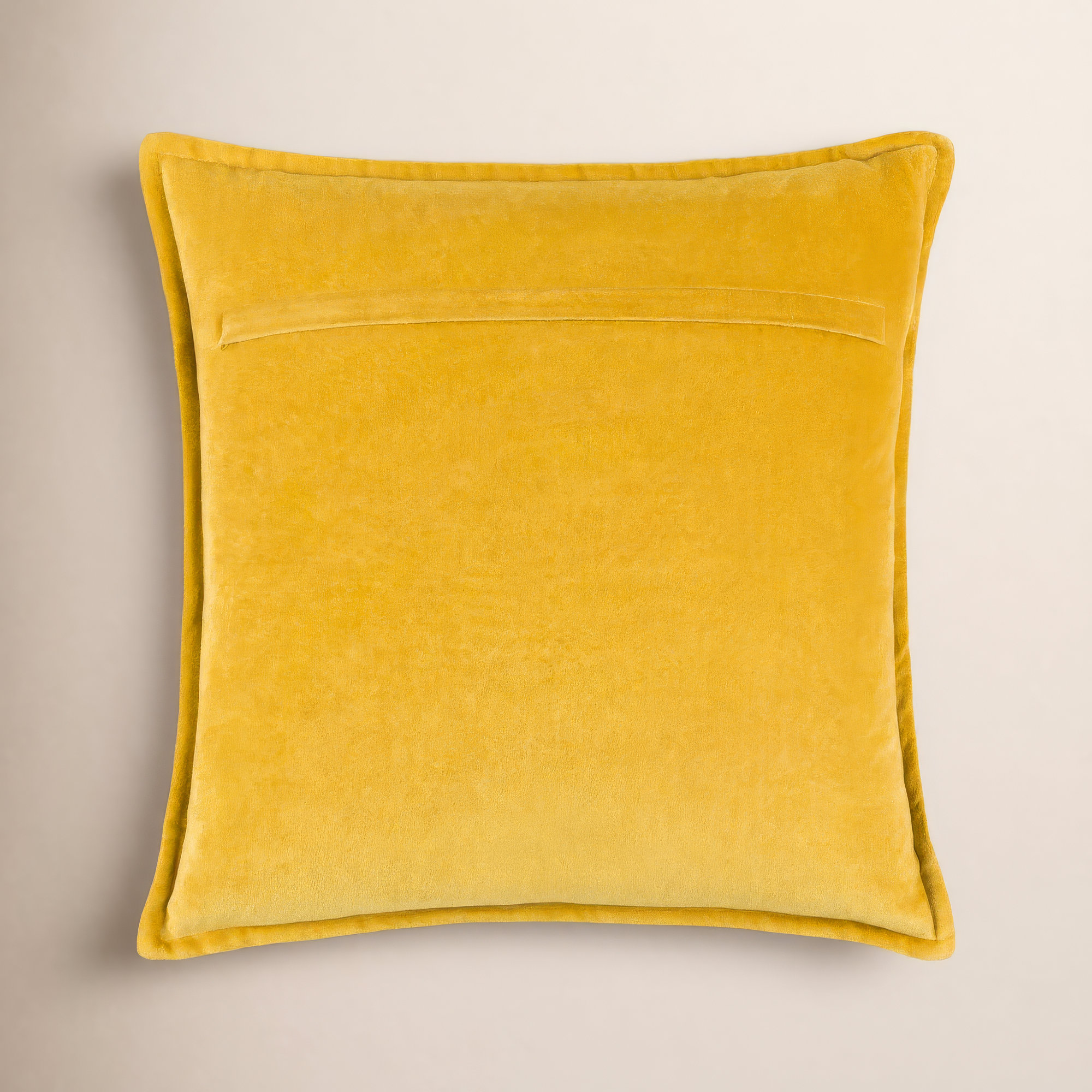 Edgar 100% Cotton Throw Pillow, Down, Bright Yellow, 18"H x 18"W