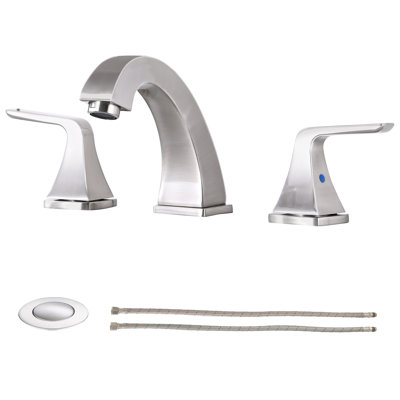Widespread 2-handle Bathroom Faucet with Drain Assembly