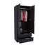 Armoire Wenden, portes doubles, deux tiroirs, tringle suspendue et tablettes intérieures, garde-robe
