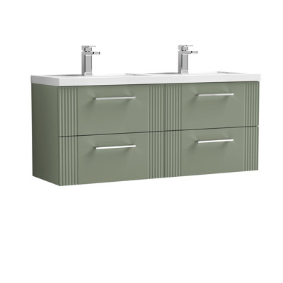 Deco 1205mm Double Bathroom Vanity with Integrated Polymarble Basin