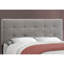 Élégant grand lit tapissier gris pour une chambre élégante avec tête de lit
