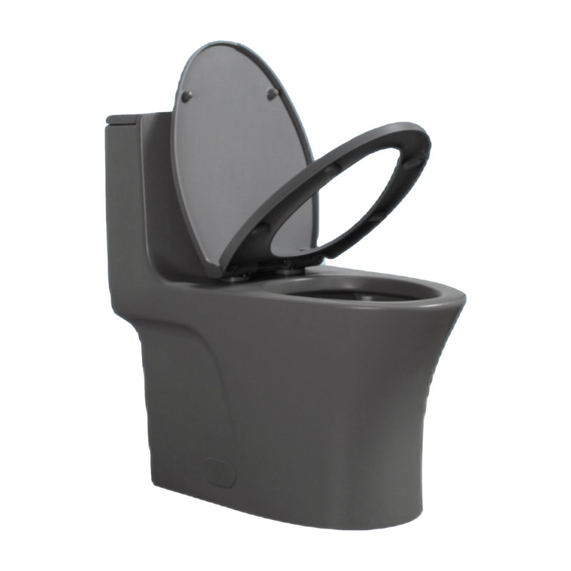Toilette compacte à une pièce avec toilette encastrée haute efficacité Liberty, Gris glacé