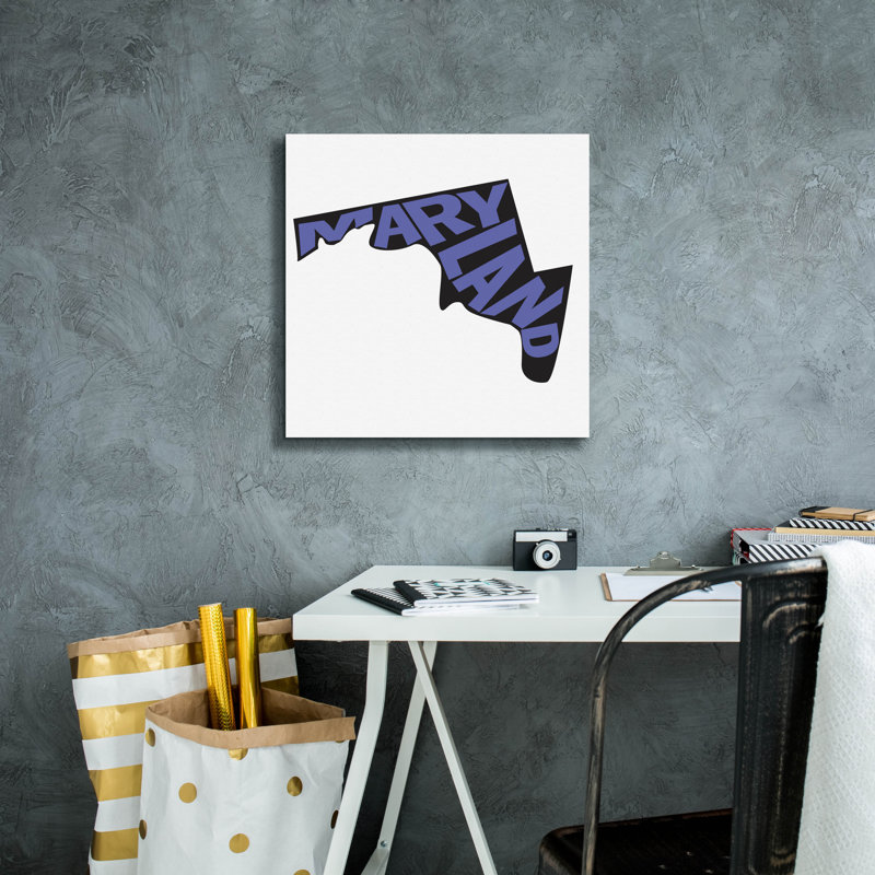 «Maryland 2» par Art Licensing Studio, art mural sur toile, H 18 po x l 18 po x P 0,75 po