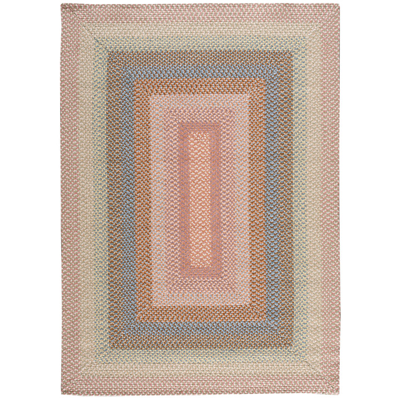 Tapis tissé à la main à motif géométrique corail Chesham, Tapis de couloir 2 pi 3 po x 7 pi