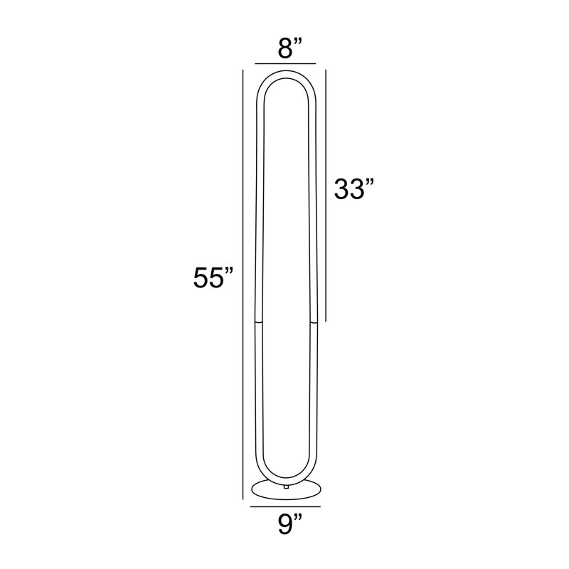 Frasca 55'' LED Novelty Floor Lamp, Chrome