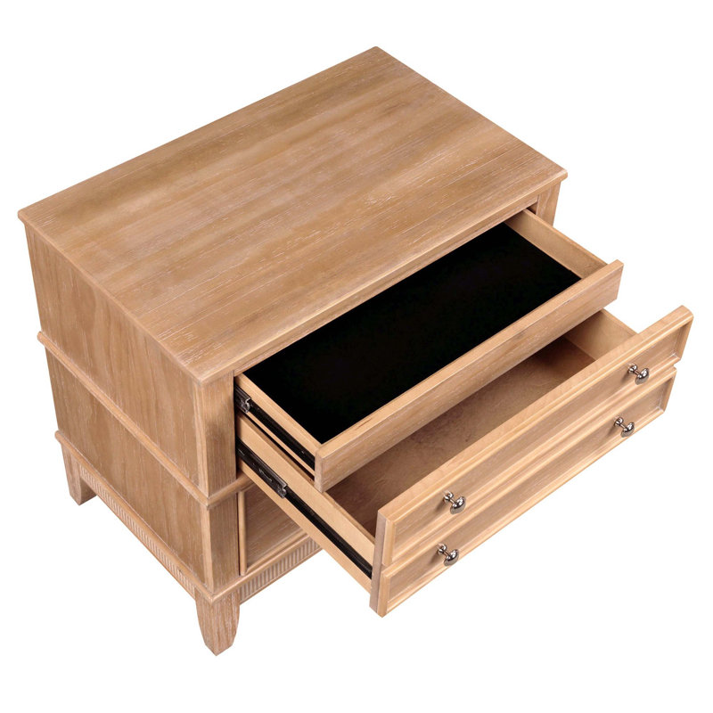 Hazel 3-Drawer Side Accent Table, Ideal For Living Room, Hallway & Entryway