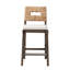 Willowick 27" Mahogany wood and Seagrass Counter Stool