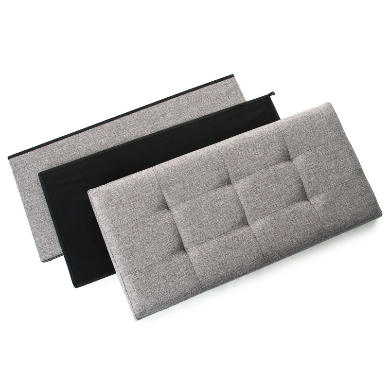 Blackberry 75cm Wide Tufted Rectangle Solid Colour Ottoman with Storage