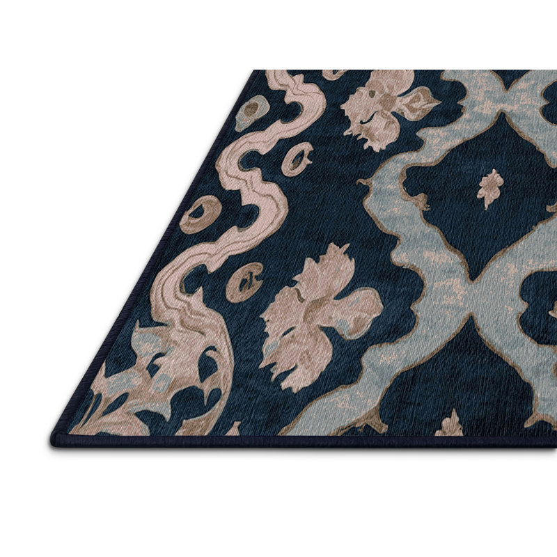 Machine Washable Gray Area Rug, Runner 2' x 5'