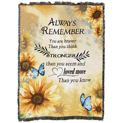 Pure Country Weavers Always Remember Large Tapestry Throw Woven from Cotton - (72x54)