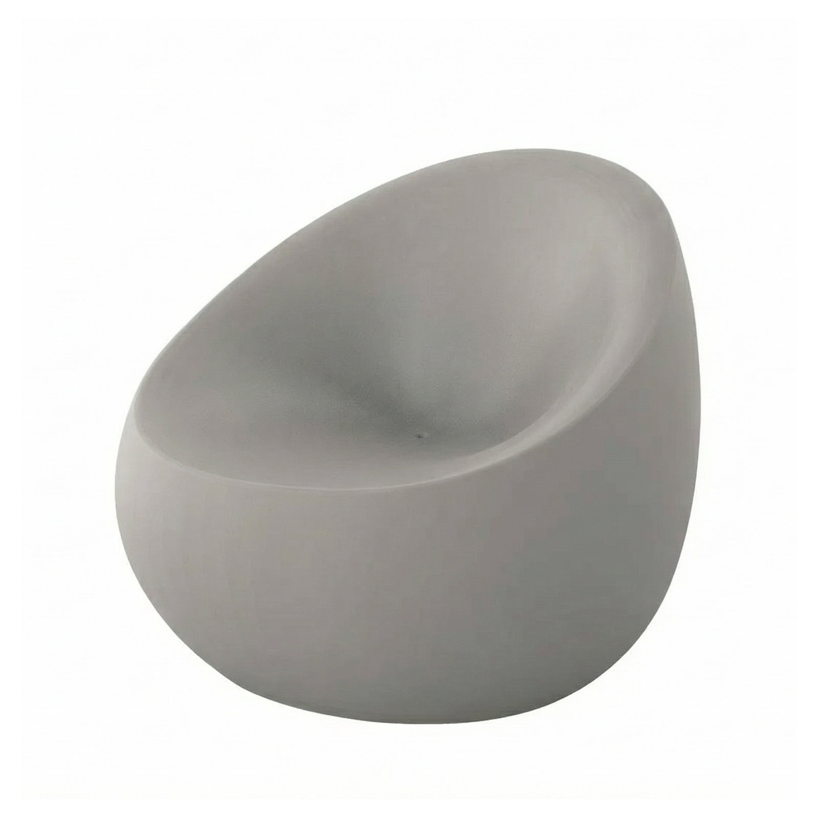 Plastic Outdoor Lounge Chair, Ecru