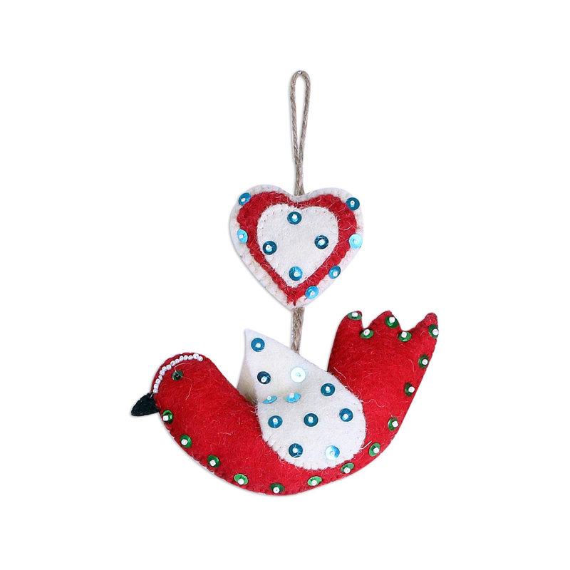 Figurine suspendue en laine lovera