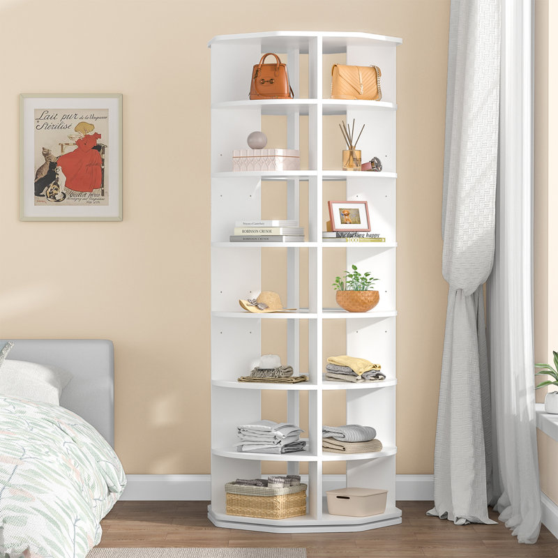 7 Tiers Rotating Shoe Rack For 28 Pairs Shoe Storage Rack