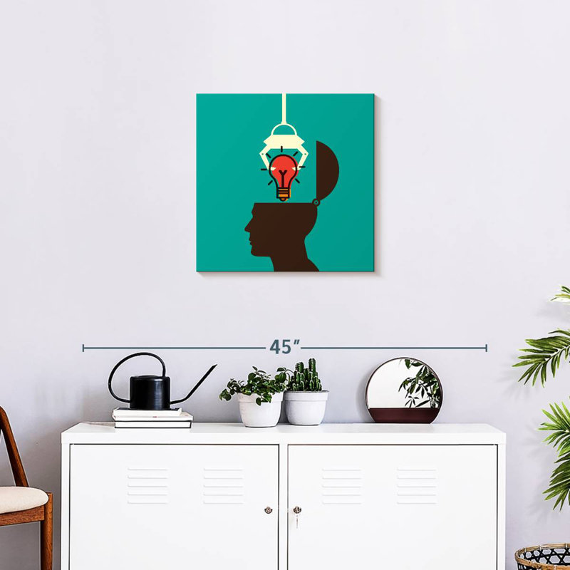 Keiri Tapping An Idea, 20" H x 20" W