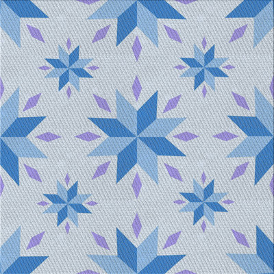 Tapis géométrique bleu