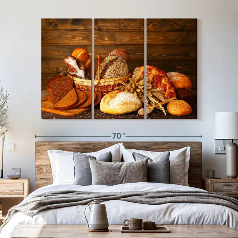 «Bread Assortment», reproduction d'art sur toile, H 42 po x l 65 po x P 1,25 po