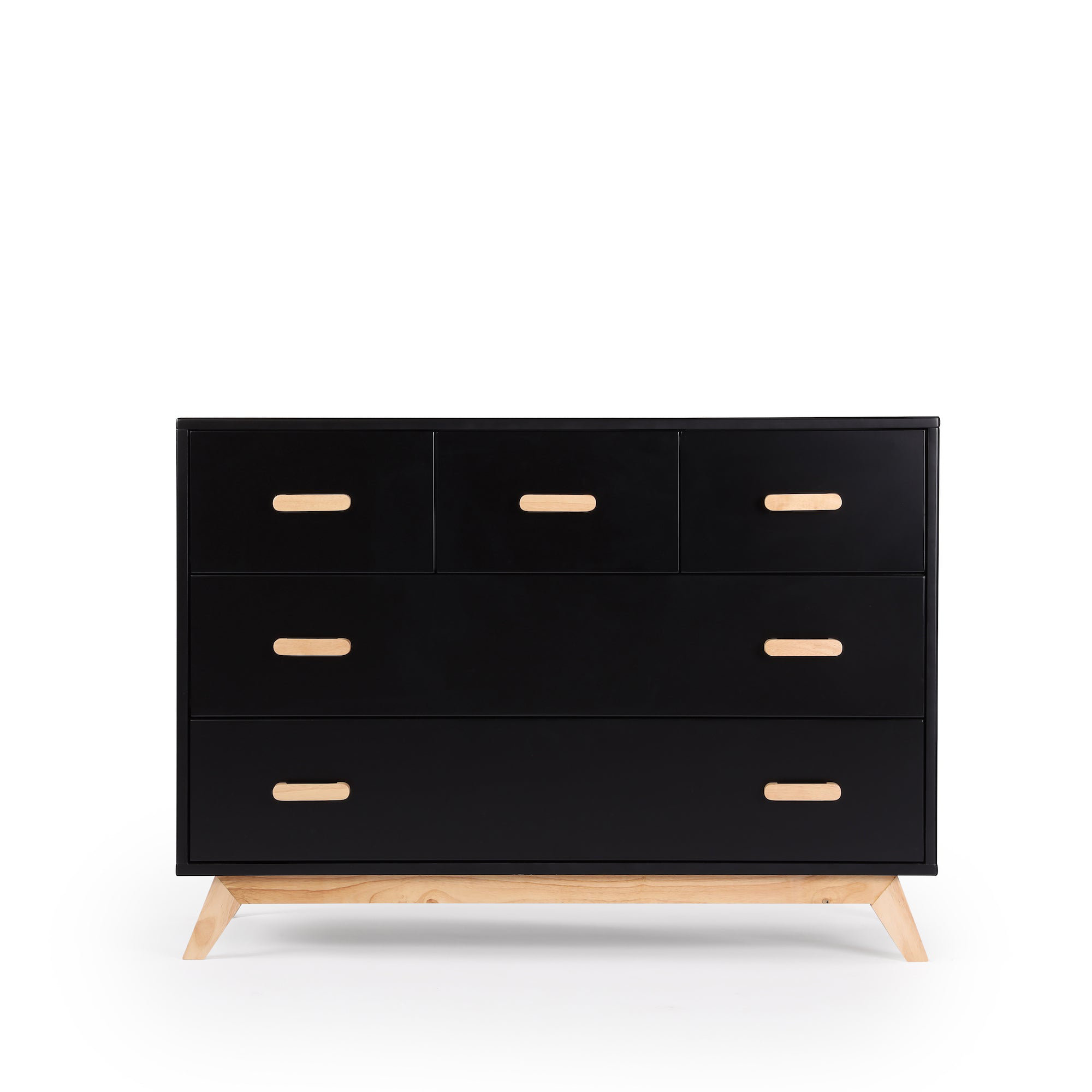 Soho 5-drawer dresser, Black/Natural