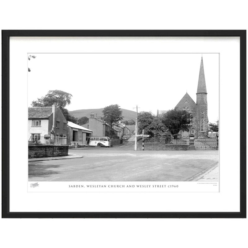 Sabden, Wesleyan Church And Wesley Street C1960 - Single Picture Frame Print, 28cm H x 36cm W x 2.3cm D