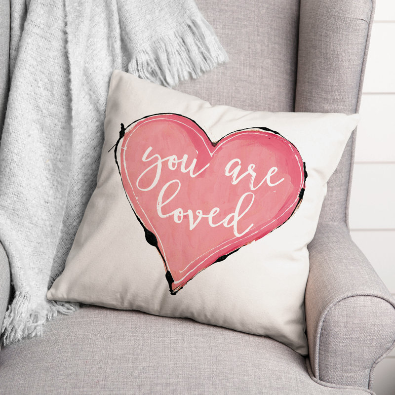 Coussin You Heart, 16 po x 1 po
