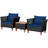 Antun Acacia 2 - Person Patio Conversation Set with Cushions-207670630