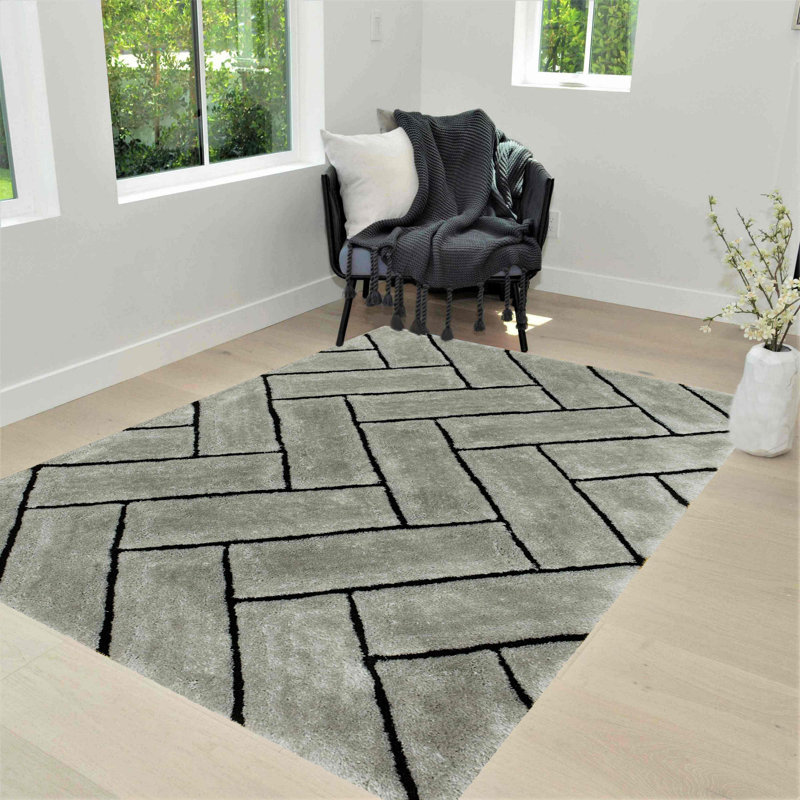 Balcer Geometric Indoor Rug, Rectangle 7'5" x 10'4"