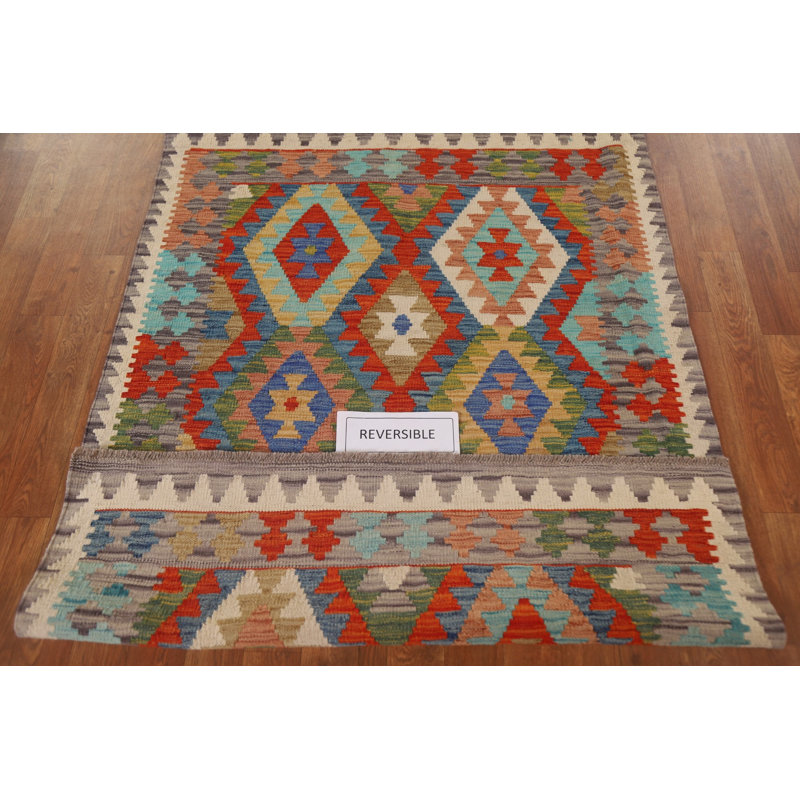 Tapis géométrique All-Over Kilim 4 x 5