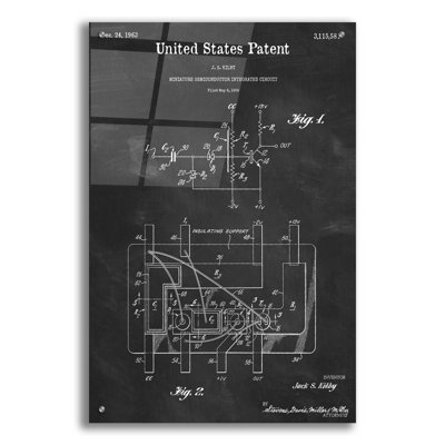 Tableau noir de brevet de circuit intégré - impression sans cadre